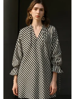 Online Women's 100% Cotton Shirt d Elegant Bohemia Vintage Long Sleeve Lantern Sleeve V Neck Long Tops Work Daily Holiday Summer Spring Fall Women Shirts