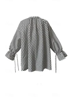 Online Women's 100% Cotton Shirt d Elegant Bohemia Vintage Long Sleeve Lantern Sleeve V Neck Long Tops Work Daily Holiday Summer Spring Fall Women Shirts
