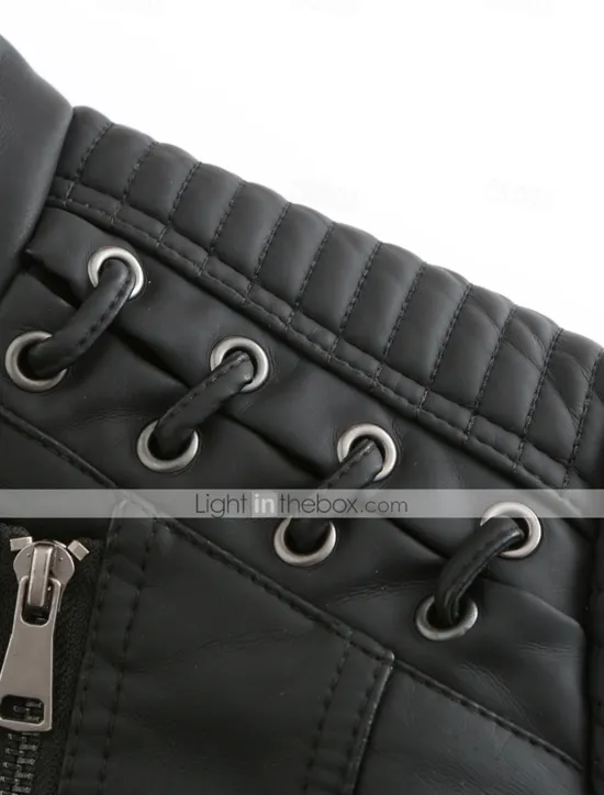 Discount Women's Faux Leather Jacket Moto Biker Jacket Fall Waterproof Windproof Coat Winter Zipper Lapel Modern Outerwear Long Sleeve Causal Vacation Women Jackets