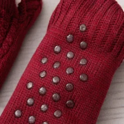 Discount Women's 1 Pair Socks Slipper Socks Fashion Comfort Novelty Fleece Solid Colored Casual Daily Indoor Warm Winter Fall Black Blue Wine Home Outfits Women Lingerie