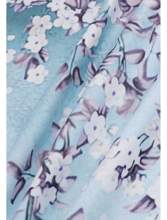 Women's 2 Pieces Elegant Fashion Streetwear Shirt Pants Sets Wide Leg Pants Trousers Long Sleeve V Neck Floral Print Casual Holiday Pink Blue Purple Fall & Winter Regular Fit Women Two Piece Sets