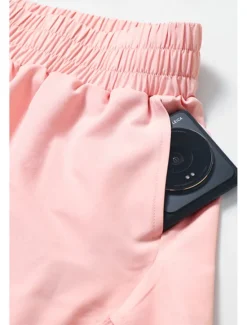 Outlet Women's Shorts Slacks Streetwear Casual Short Natural Plain Elastic Waist Comfy Breathable Outdoor Daily Wear Going out Black White Pink Dark Purple Summer Regular Fit Women Shorts