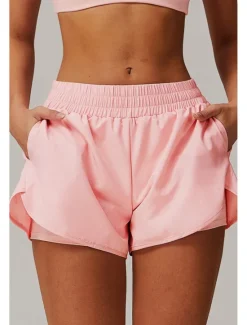 Outlet Women's Shorts Slacks Streetwear Casual Short Natural Plain Elastic Waist Comfy Breathable Outdoor Daily Wear Going out Black White Pink Dark Purple Summer Regular Fit Women Shorts