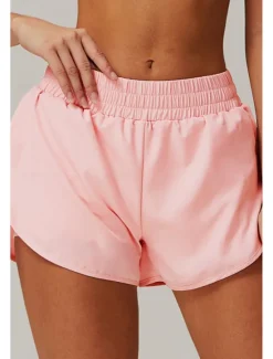 Outlet Women's Shorts Slacks Streetwear Casual Short Natural Plain Elastic Waist Comfy Breathable Outdoor Daily Wear Going out Black White Pink Dark Purple Summer Regular Fit Women Shorts
