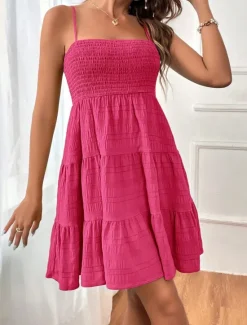 Outlet Women's A Line Dress Midi Dress Patchwork Date Vacation Streetwear Spaghetti Strap Sleeveless Light Pink Black Light Green Color Women Sundresses