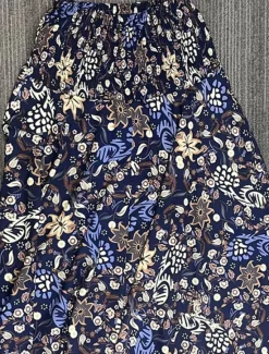 Discount Women's A Line Maxi Skirts Print Gradient Vacation Summer Boho Black Pink Blue Orange Women Skirts