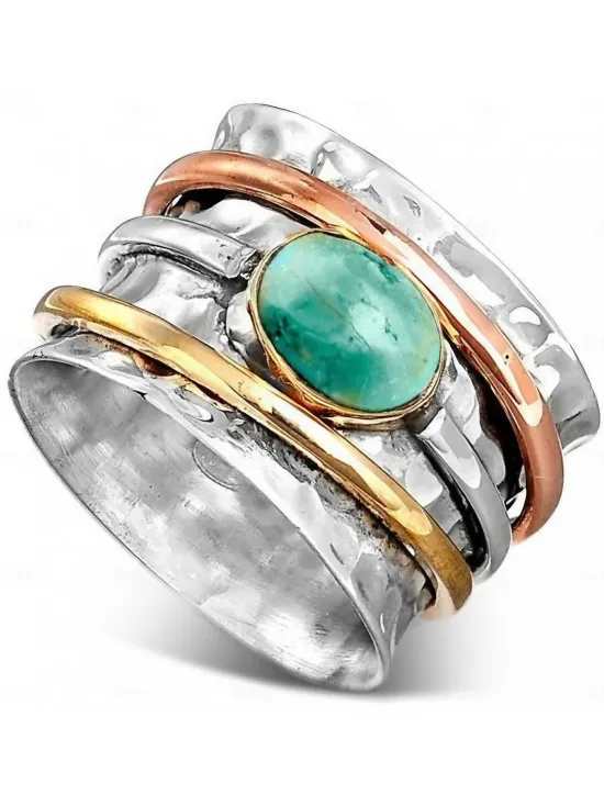 New Women's Active Outdoor Color Block Ring Women Trendy Jewelry