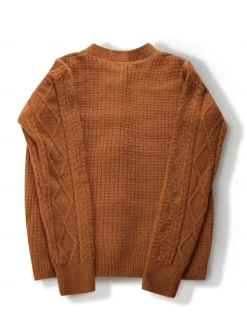 Clearance Women's Aran Cardigan Crew Neck Cable Knit Knitted Fall Winter Work Elegant Daily Long Sleeve Solid Color Women Cardigans & Outerwears