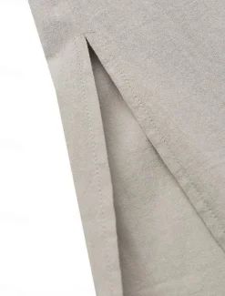Outlet Women's ArmyGreen Black Wine Summer Spring Maxi long Dress Linen-Inspired Dresses Casual Dress Daily Basic Casual Home Daily Beach Loose Fit Plain Crew Neck Women Dresses