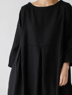 Online Women's ArmyGreen Black Yellow Summer Spring Fall Maxi Dress Cotton Linen Dresses Casual Dress Cotton Summer Dress Casual Daily Casual Street Style Outdoor Vacation Daily Loose Fit Plain Crew Neck Women Dresses