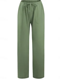 Discount Women's Asian Size Cotton Linen Shorts Linen-Inspired Pants Cotton Linen Pants Simple Full Length Medium Waist Solid Color Patchwork Drawstring Comfy Quick Dry Breathability Micro-elastic Athleisure Women Pants