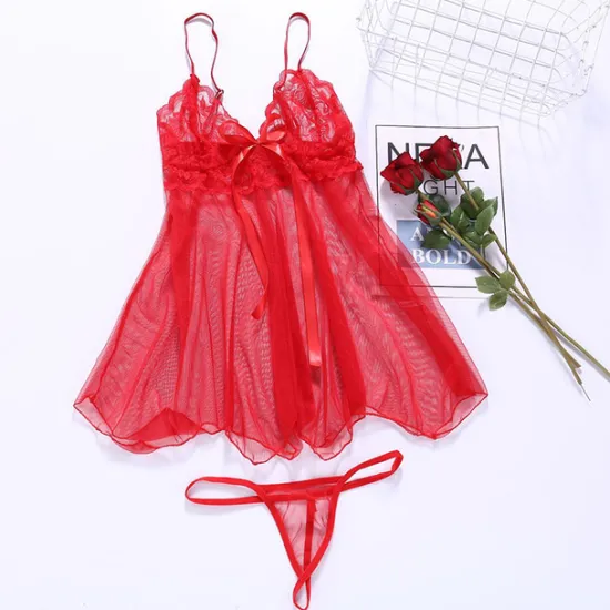 Women's Babydoll & Slips Sexy Lingerie Chemises & Negligees Floral Jacquard POLY Mesh Lace Belt Included Spring & Summer Fall & Winter Black Purple / Spandex / Bow Home Outfits Women Lingerie
