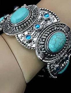 Discount Women's Bangle Textured Street Geometry Bracelets & Bangles Women Trendy Jewelry