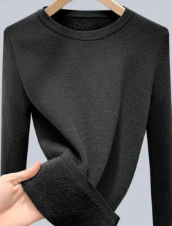 Clearance Women's Basic Sweater Crew Neck Knit Knitted Fall Winter Work Fashion Daily Basic Long Sleeve Solid Color Black Camel Women Pullovers & Tops