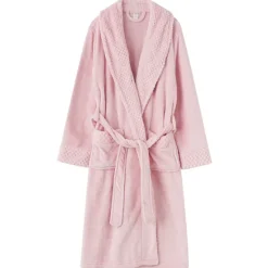 Women's Bathrobe Robes Gown Nighty 1 PCS Pure Color Warm Comfort Plush Robe Home Street Fleece Terry Warm Lapel Long Sleeve Basic Belt Included Fall Winter Home Outfits Women Pajama-Setter