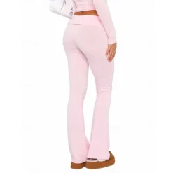 Hot Women's Bell Bottom Pants Trousers Active Fashion Streetwear Full Length Low Waist Plain Breathability Soft Comfortable Micro-elastic Outdoor Street Daily Light Gray Dark-Gray Dark Pink Black Fall Women Leggings