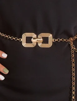 New Women's Belt Metal Alloy Champagne Gold Chain Outdoor Dailywear Daily Holiday Pure Color / Spring / Summer / Fall / Winter Women Belt