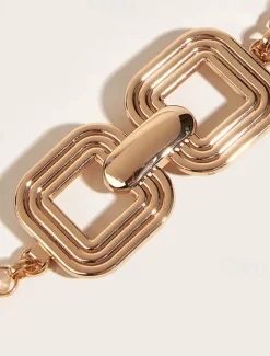 New Women's Belt Metal Alloy Champagne Gold Chain Outdoor Dailywear Daily Holiday Pure Color / Spring / Summer / Fall / Winter Women Belt