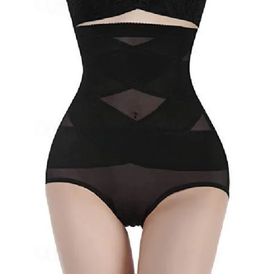 Best Women's Black color Mesh High Waisted Hip Lift Up Going out Classic Skinny S Home Outfits Women Shapewear