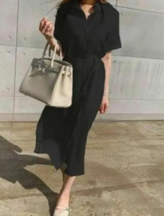 Discount Women's Black White khaki Summer Spring Maxi Dress White Dress Shirt Dress Cotton Linen Dress Basic Modern Casual Daily Weekend Loose Fit Plain Shirt Collar Women White Dresses