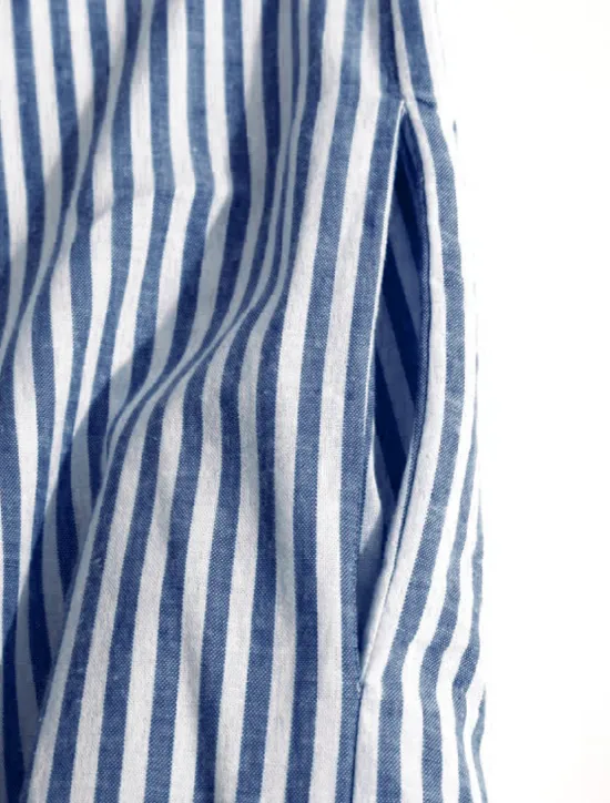 Best Women's Black White Light Green Summer Spring Fall Maxi Dress Cotton Linen Dresses Casual Dress Shift Dress Basic Casual Outdoor Winter Dress Vacation Loose Fit Striped Shirt Collar Women Dresses