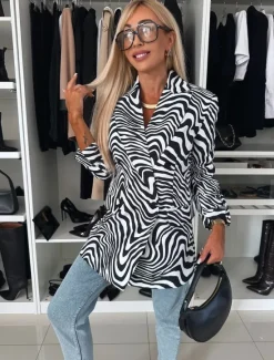 New Women's Blazer Buttons Leopard Comfortable Fashion Regular Fit Outerwear Long Sleeve Winter Leopard S Women Blazers & Suits