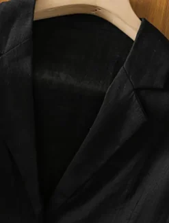 New Women's Blazer Comfortable Breathable Pocket Casual Plain Office Street Casual Daily Wear Single Breasted Regular Turndown Regular Fit Long Sleeve Outerwear Black White Summer Women Shirts