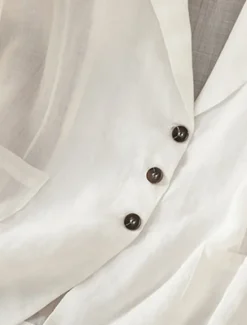New Women's Blazer Comfortable Breathable Pocket Casual Plain Office Street Casual Daily Wear Single Breasted Regular Turndown Regular Fit Long Sleeve Outerwear Black White Summer Women Shirts