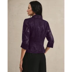 Clearance Women's Blazer Lightweight Lace Tie Knot Dressy Tunic Asymmetric Elegant Stylish Floral Wedding Guest Work Daily Open Front Regular V Neck Regular Fit 3/4 Length Sleeve Outerwear Summer Women Blazers & Suits