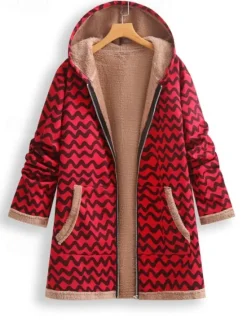 New Women's Blazer Office Work Street Fall Winter Long Coat Loose Fit Thermal Warm Breathable Comtemporary Stylish Casual Jacket Long Sleeve Stripes and Plaid with Pockets Women Cardigans & Outerwears