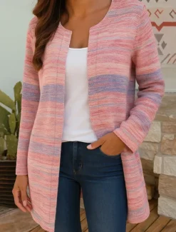 Clearance Women's Blazer Windproof Warm Pocket Color Block Open Front Modern Casual Boho Vintage Geometric Casual Daily Casual Daily Short Crewneck Regular Fit Long Sleeve Outerwear Black Yellow Pink Summer Women Blazers & Suits