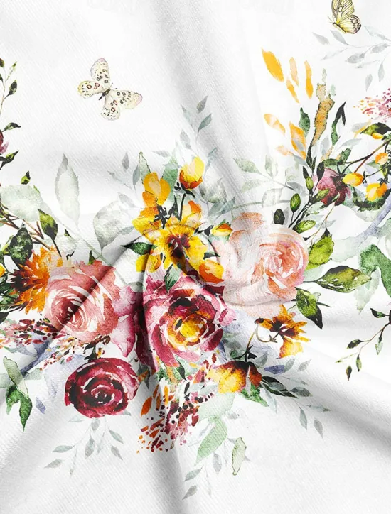 Outlet Women's Blouse Floral Elegant Vintage Fashion Long Sleeve V Neck Regular Tops Holiday Weekend Buttons Print White Pink Blue Purple Green Fall & Winter Women Spring Tops