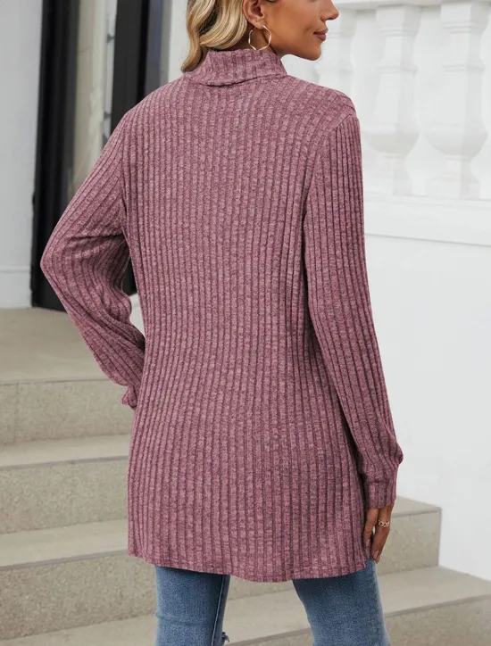 Women's Blouse Pocket Work Stylish Modern Long Sleeve Black Spring Fall Women Tunic Tops