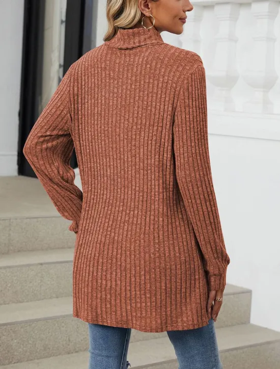 Women's Blouse Pocket Work Stylish Modern Long Sleeve Black Spring Fall Women Tunic Tops