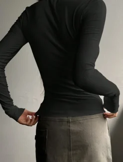 Sale Women's Blouse Solid Color Stylish Basic Casual Long Sleeve Crew Neck Regular Tops Daily Buttons Black White Pink Green Gray Summer Spring Fall Women T-Shirts