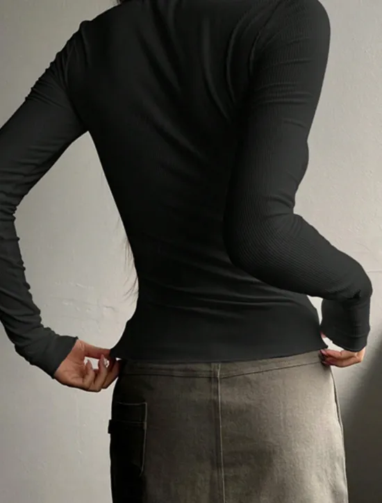 Sale Women's Blouse Solid Color Stylish Basic Casual Long Sleeve Crew Neck Regular Tops Daily Buttons Black White Pink Green Gray Summer Spring Fall Women T-Shirts
