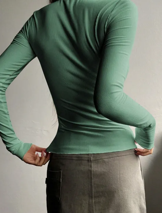 Sale Women's Blouse Solid Color Stylish Basic Casual Long Sleeve Crew Neck Regular Tops Daily Buttons Black White Pink Green Gray Summer Spring Fall Women T-Shirts