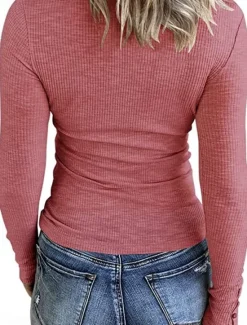 Hot Women's Blouse Solid Color Stylish Casual Long Sleeve Scoop Neck Regular Tops Daily Buttons Black White Pink Wine Blue Summer Spring Fall Women Blouses & Shirts