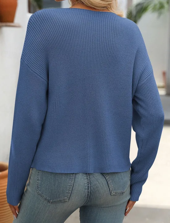 Online Women's Blouse Solid Color Stylish Modern Long Sleeve Crew Neck Regular Tops Work Pocket Black Blue Green Beige Spring Fall Winter Women Pullovers & Tops
