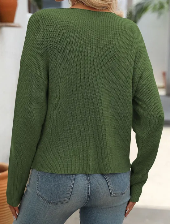 Online Women's Blouse Solid Color Stylish Modern Long Sleeve Crew Neck Regular Tops Work Pocket Black Blue Green Beige Spring Fall Winter Women Pullovers & Tops