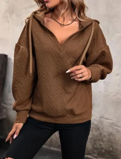 Hot Women's Blouse Stylish Modern Long Sleeve Regular Tops Work Daily Spring Fall Winter Women Hoodies & Sweatshirts