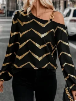 Online Women's Blouse Stylish Modern Lantern Sleeve Long Sleeve Work Daily Spring Fall Women Blouses & Shirts