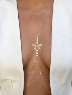 Outlet Women's body chain Casual Street Butterfly Headwear Women Trendy Jewelry