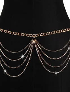 Outlet Women's body chain Fashion Outdoor Geometry Rantai cermin mata Women Trendy Jewelry