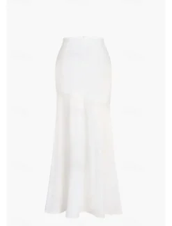 Outlet Women's Bodycon Trumpet / Mermaid Fashion Maxi High Waist Skirts Plain Split Ends Micro-elastic Party Birthday Party Summer Polyester Women Skirts