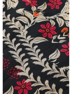 Online Women's Bohemian Maxi Dress V-Neck Long Sleeve Floral Belted Front Slit Navy Blue Pink Light Background Spring Summer Beach Party Casual Feminine Full Sizes Women Chiffon Dresses