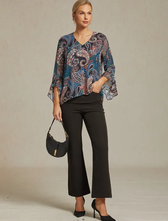 Outlet Women's Boho Shirt Blouse Paisley Vintage Stylish Casual Long Sleeve V Neck Regular Tops Wedding Guest Work Daily Ruffle Summer Spring Fall Women Boho Tops