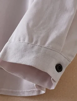 Discount Women's Boho Shirt Linen-Inspired Shirts Button Up Floral Flower Casual Long Sleeve Bishop Sleeve Square Neck Regular Tops Valentine's Day Work Daily Embroidered Spring, Fall, Winter, Summer Women Shirts|Boho Tops