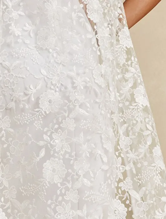 Outlet Women's Bolero Lace Embroidered Elegant Floral Formal Regular Crewneck Loose Fit 3/4 Length Sleeve Outerwear Summer Spring Fall Winter Women Blazers & Suits