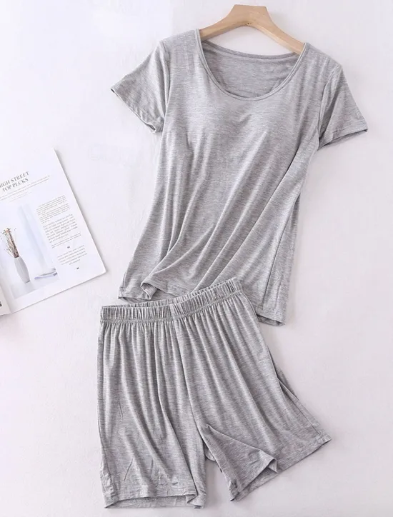 Hot Women's Bolero Top Daily Date Going out Daily Long Sleeve Crew Neck Black Summer Spring Home Outfits Women Pajama-Setter